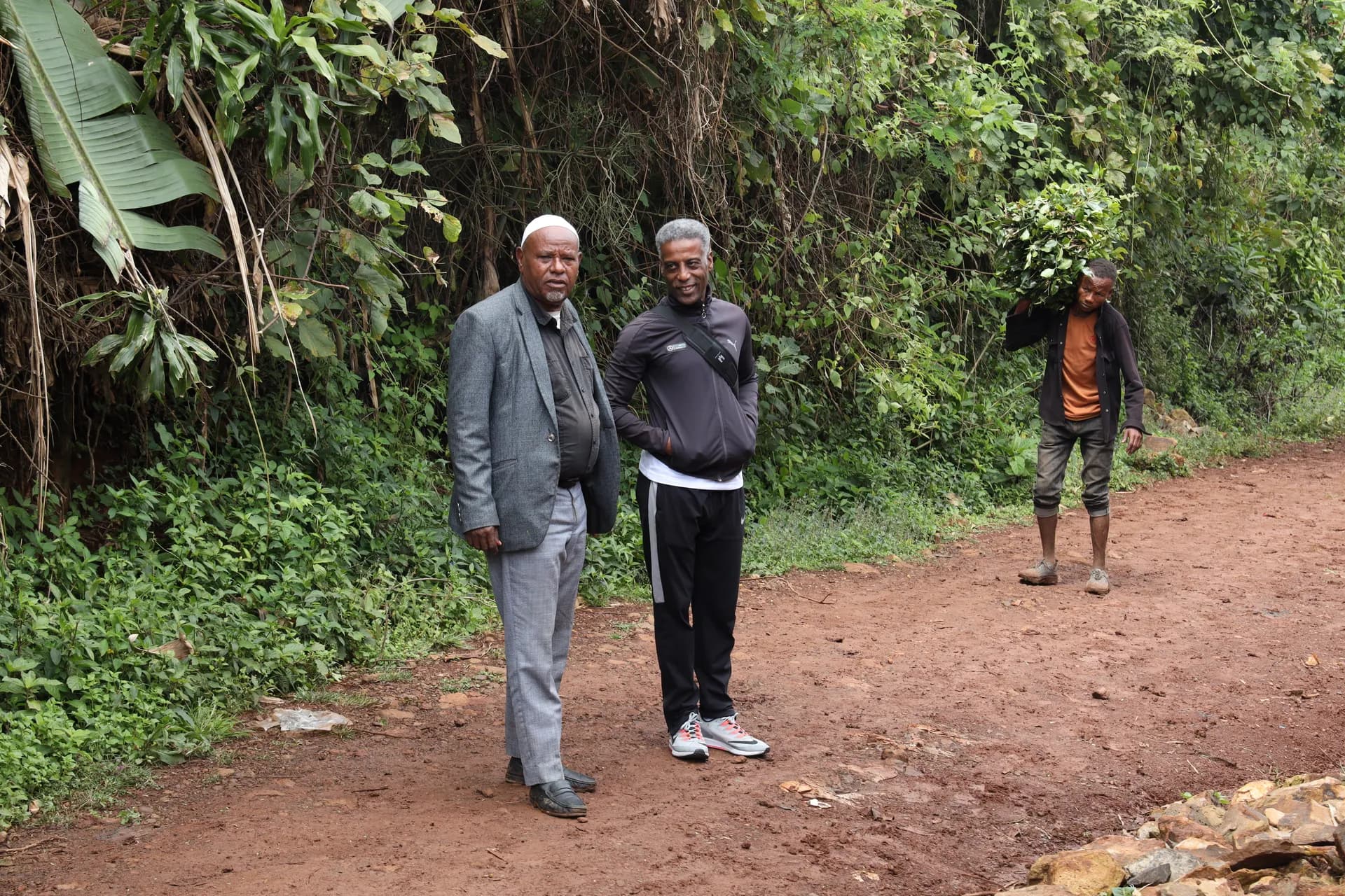 Ethiopian coffee farmer in the highlands