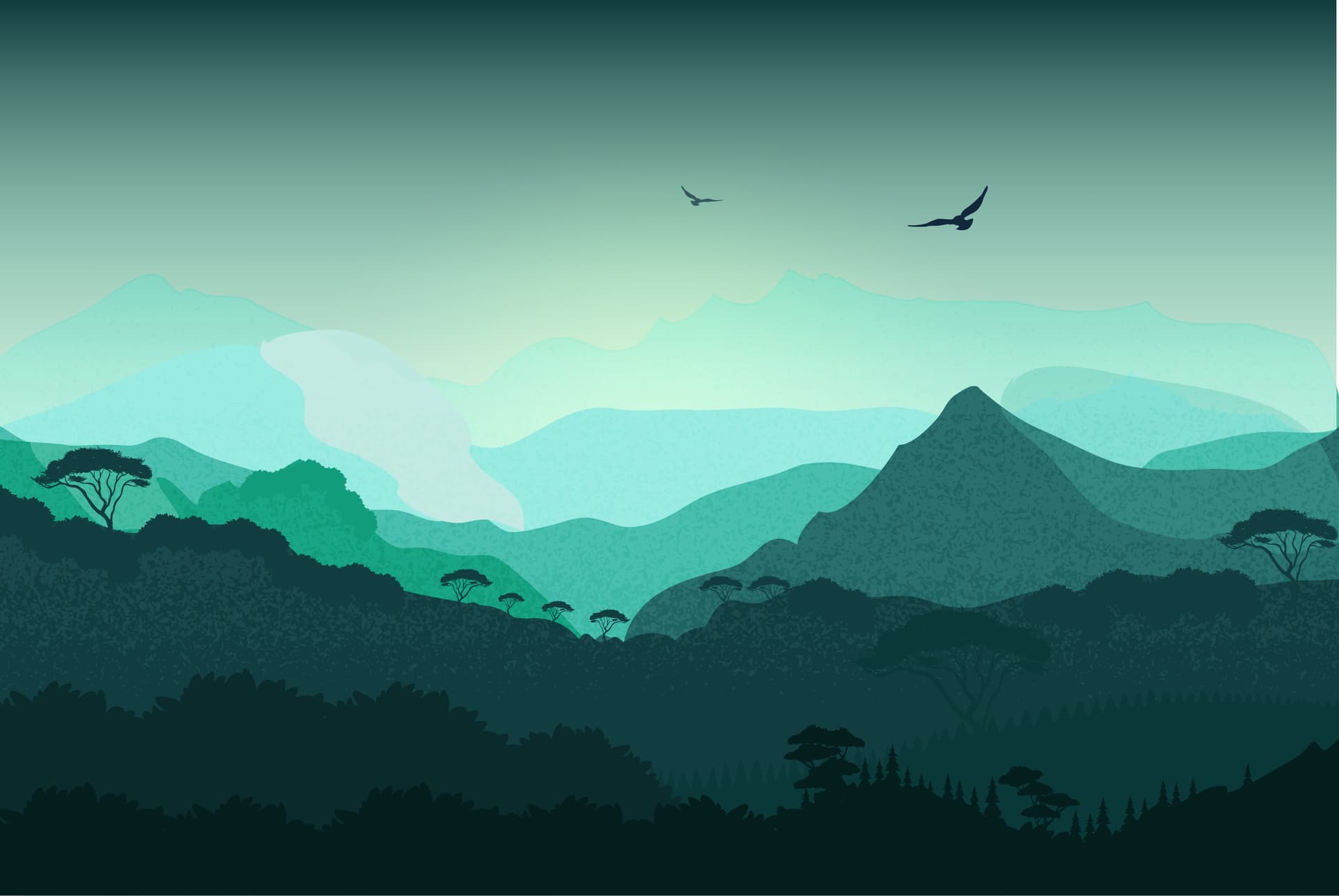 Ethiopian Highlands - Pristine mountain landscape showcasing biodiversity and natural coffee habitats